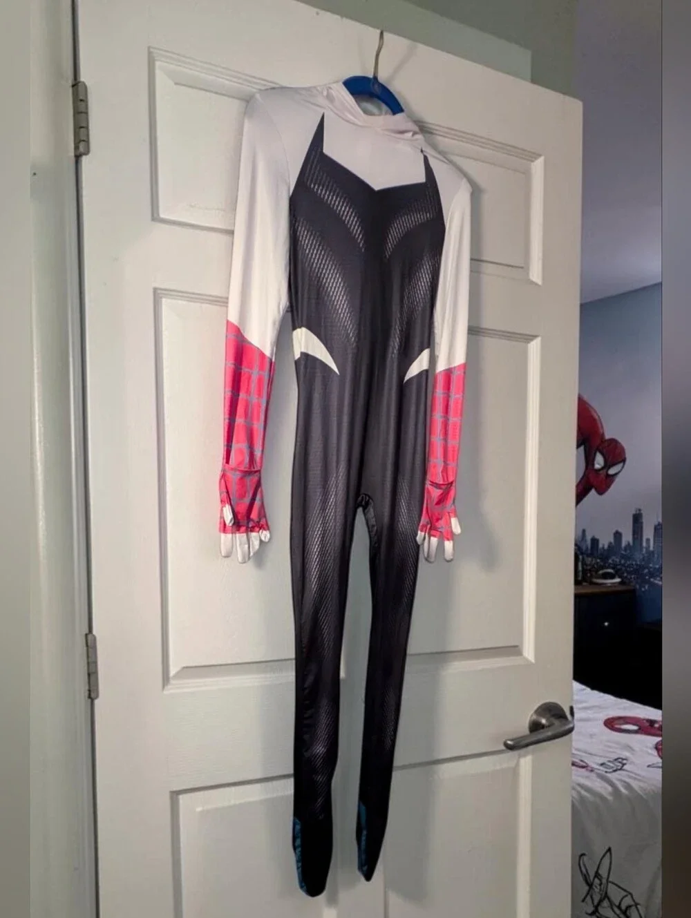Adult Spider-Gwen Zentai Halloween Cosplay Suit by JAZWARES, XS